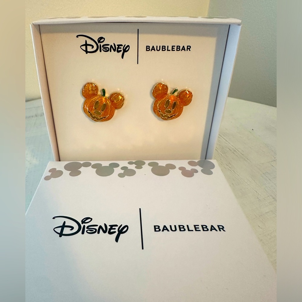 BaubleBar Disney Mickey Pumpkin Earrings